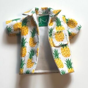 Handcrafted Pineapple Print doll Shirt